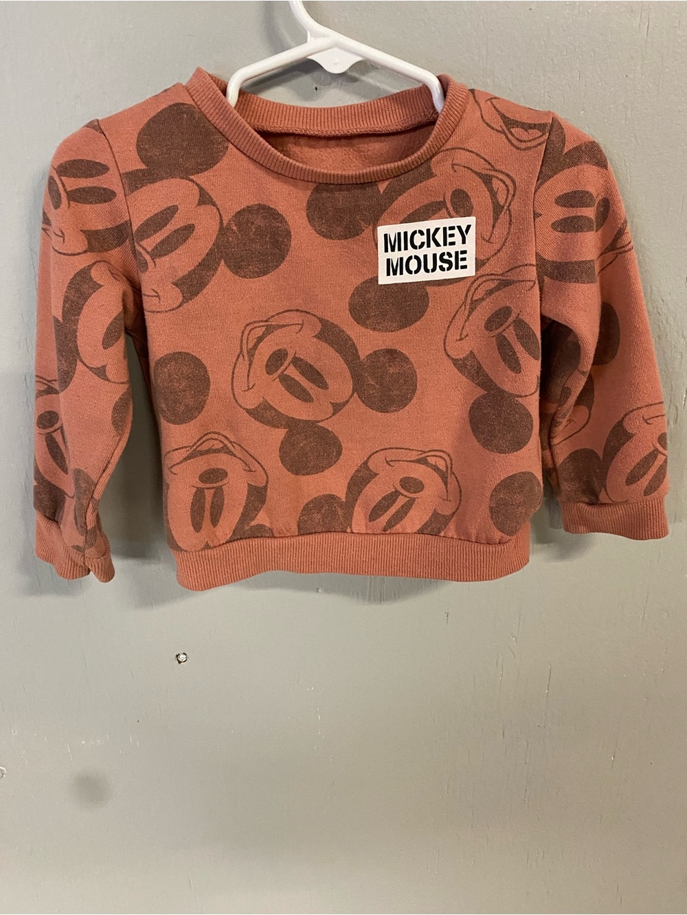 Kids' Dusty Rose Graphic Mickey Mouse Sweatshirt
